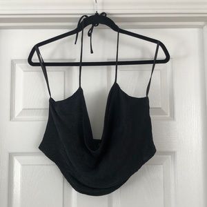 Wild Fable satin halter scarf top